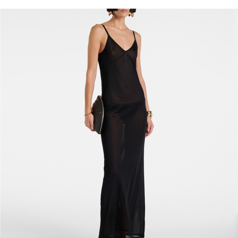 Saint Laurent Black Jersey slip dress